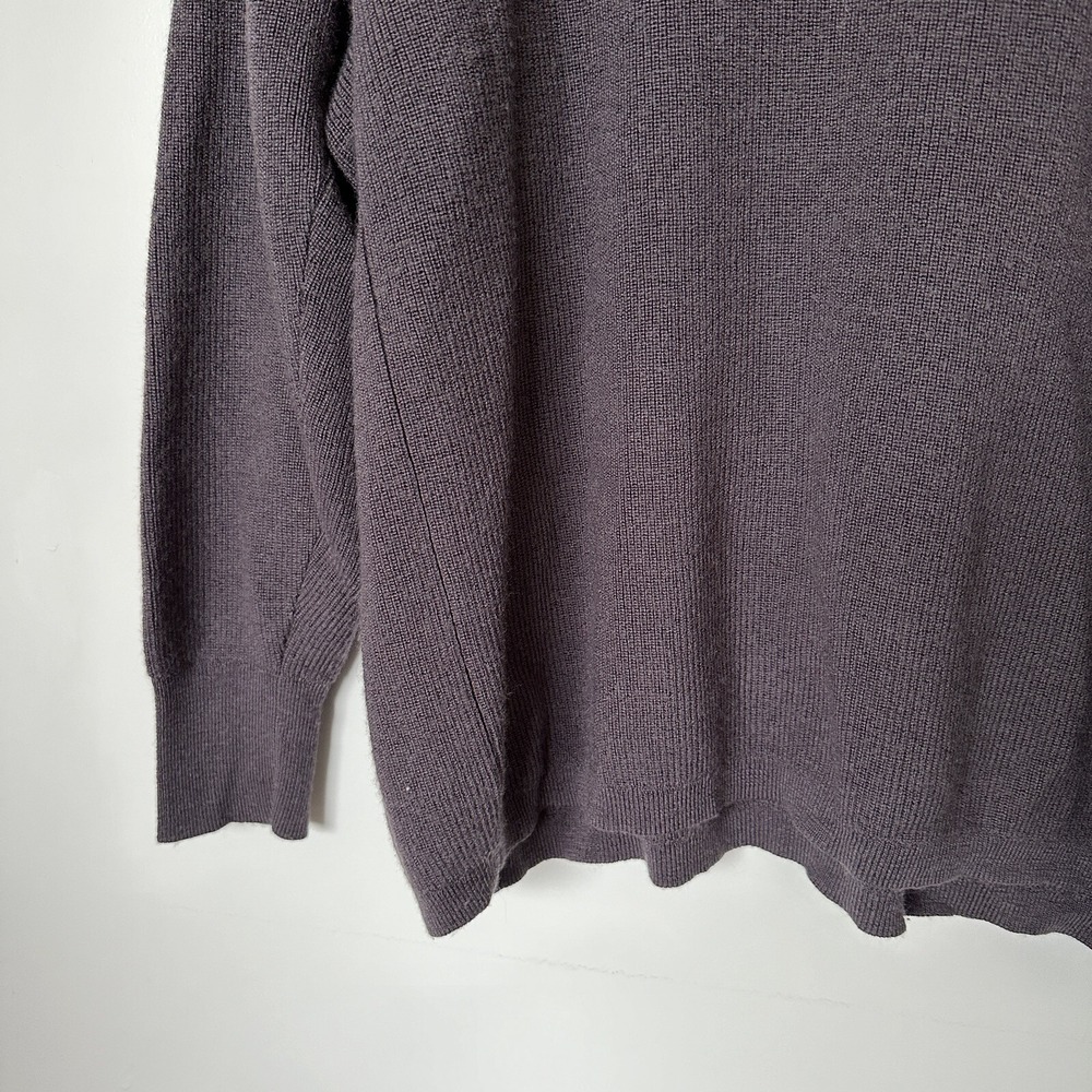 Reiss Plum Brown Corin 100% Wool Funnel Neck Sweater Women's Size Medium - Picture 2 of 7